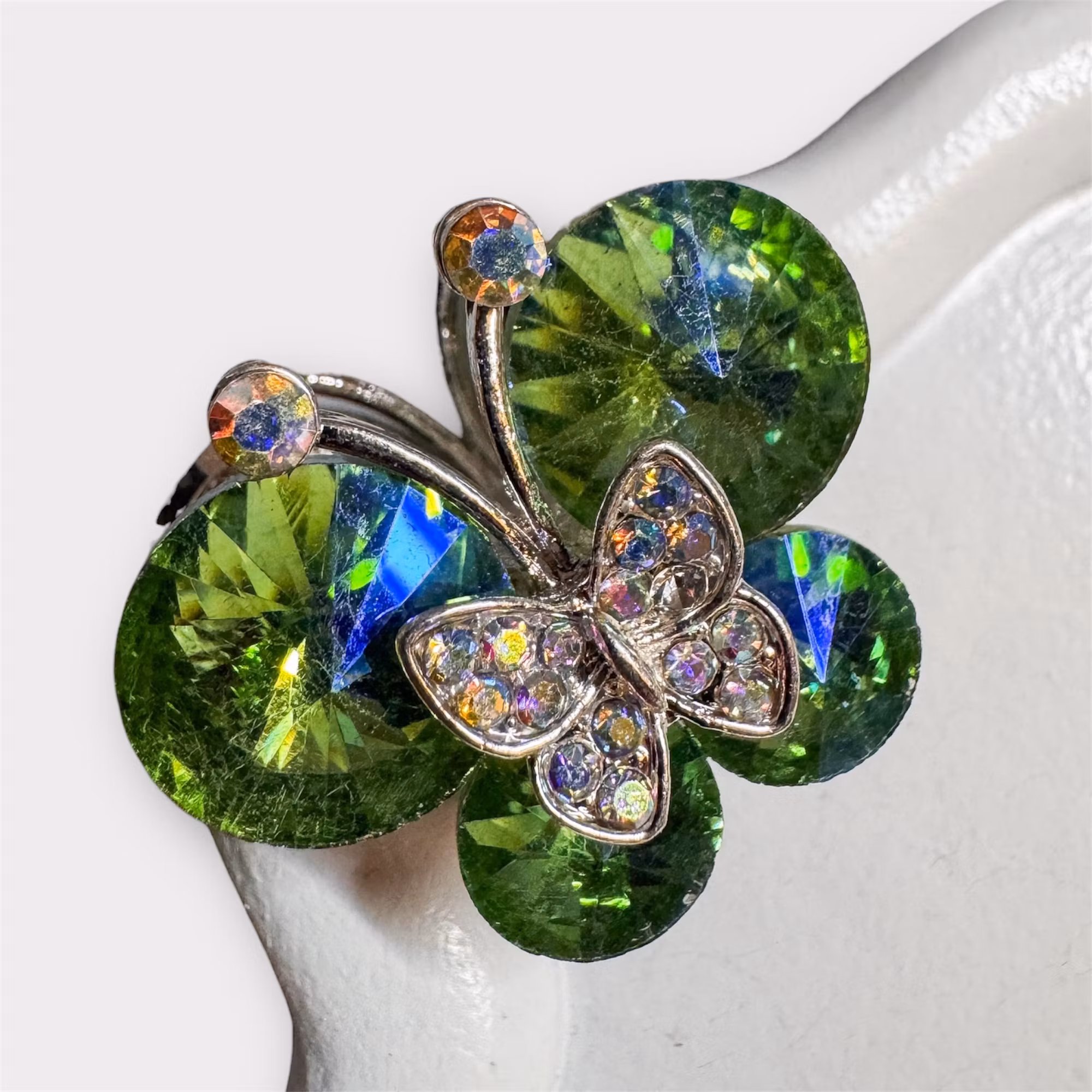 Fjäril Fancy Metall Grön 1st