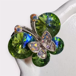 Fjäril Fancy Metall Grön 1st