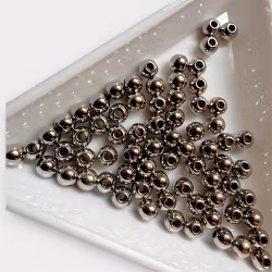 4mm Mellandelar plast silver 100st