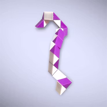 Fidget orm "folding cube" Lila/vit 1st