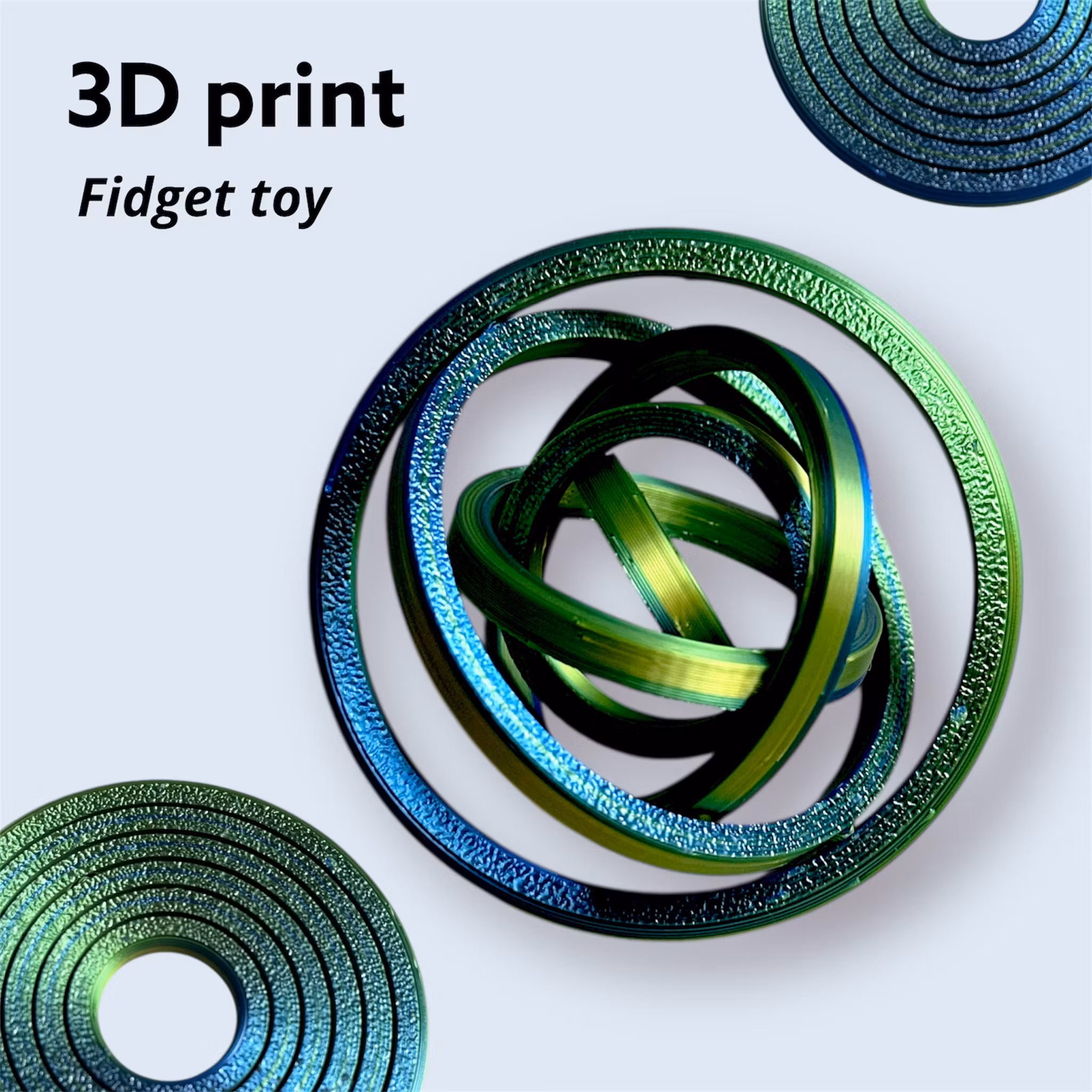 3D printad Snurra fidget toy 1st
