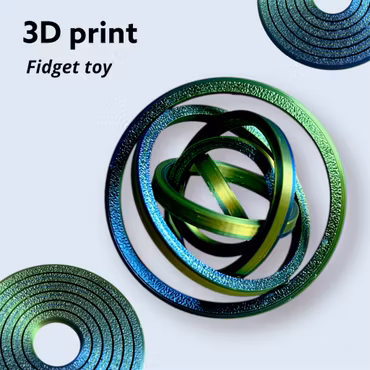 3D printad Snurra fidget toy 1st