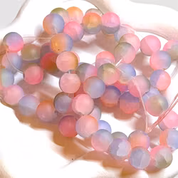 8mm Glassträng Frostad "rainbow" 1st