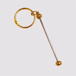 Pärlbar nyckelring Guld 1st