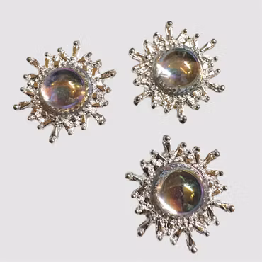 Multihålspärla 6 hål SOL "clearAB" silver 1st