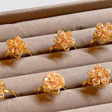 Spinner-ring "blomma" guld 1st