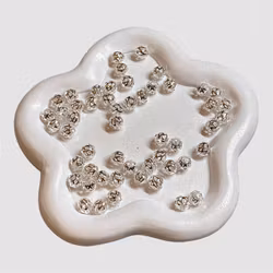 6mm mellandel "cage" silver 50st