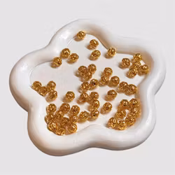 6mm mellandel "cage" guld 50st