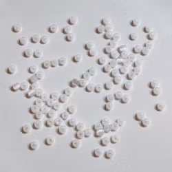 4mm Cat Eye Glaspärlor "vit" ca 150st