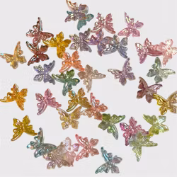 Akrylfjärilar med hål mix 35st