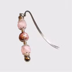 Bokmärke rosa/silver 1st