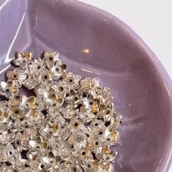 8mm Pärlhattar akryl Silver 100st