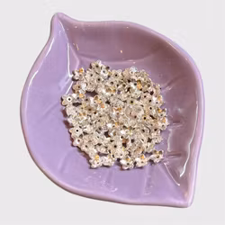 8mm Pärlhattar akryl Silver 100st