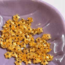 8mm Pärlhattar akryl Guld 100st