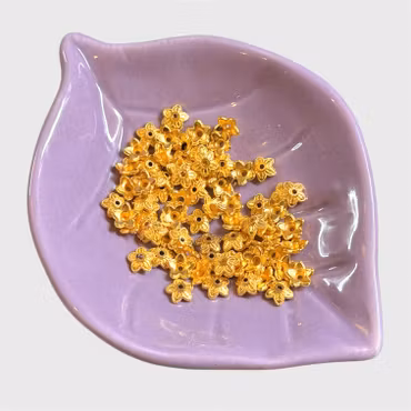 8mm Pärlhattar akryl Guld 100st