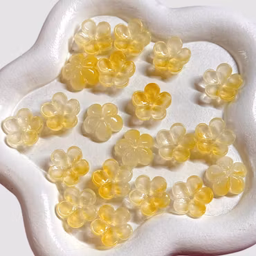 Sakura Glasblommor Gul 20st