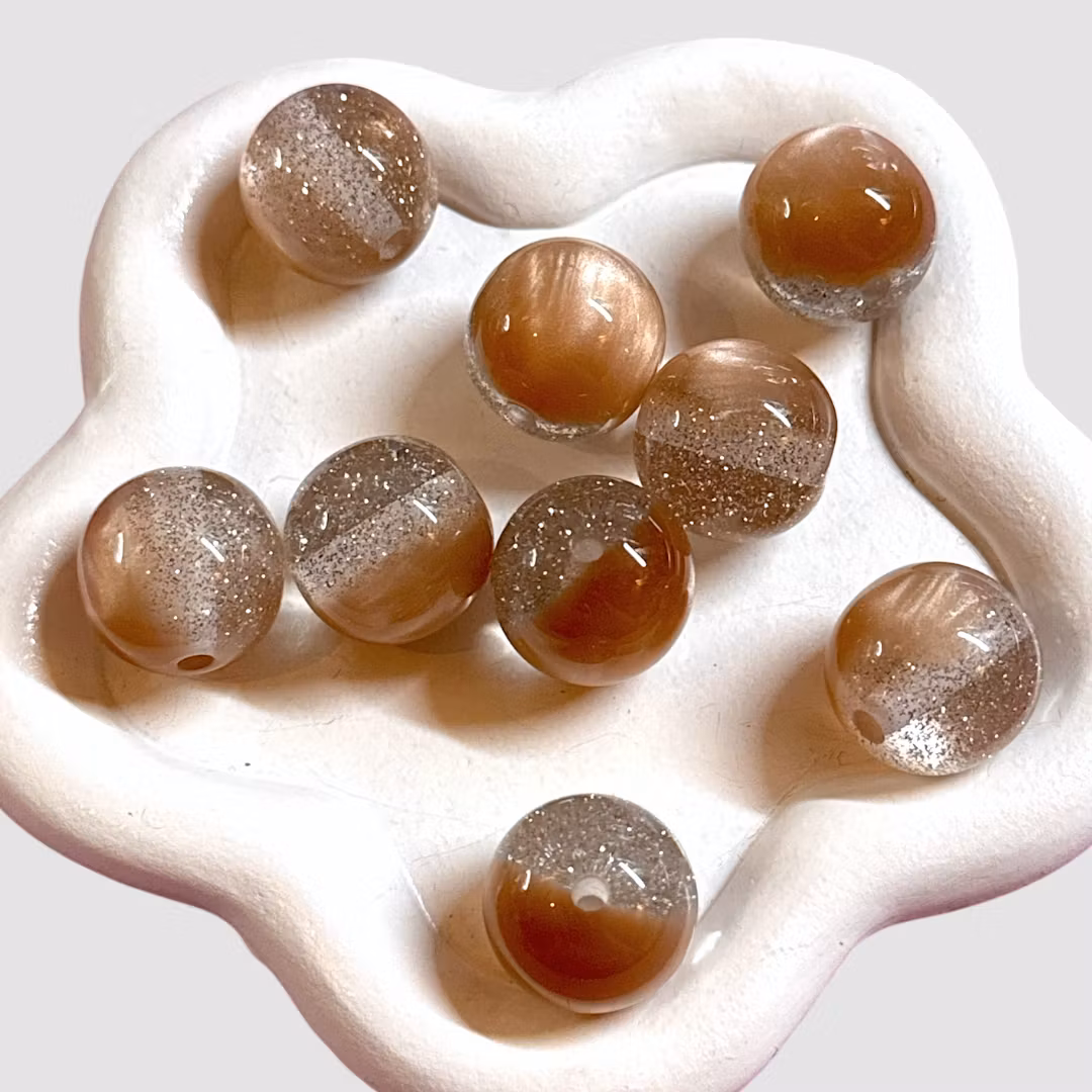 16mm Cat eye/glitter ljusbrun 1st