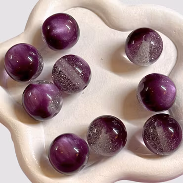 16mm Cat eye/glitter Mörklila 1st