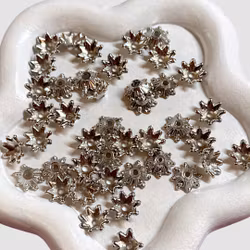 8mm Pärlhattar akryl "Kjol" Silver 100st