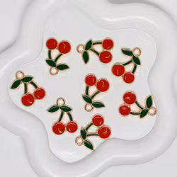 Körsbärsberlock metall guld 1st