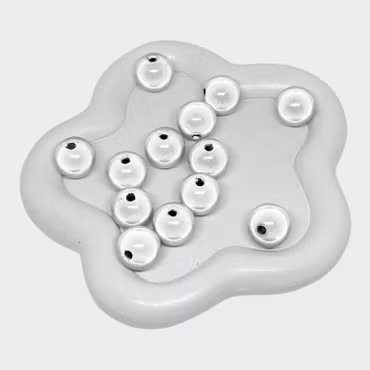 12mm Reflexpärlor Silver 20st