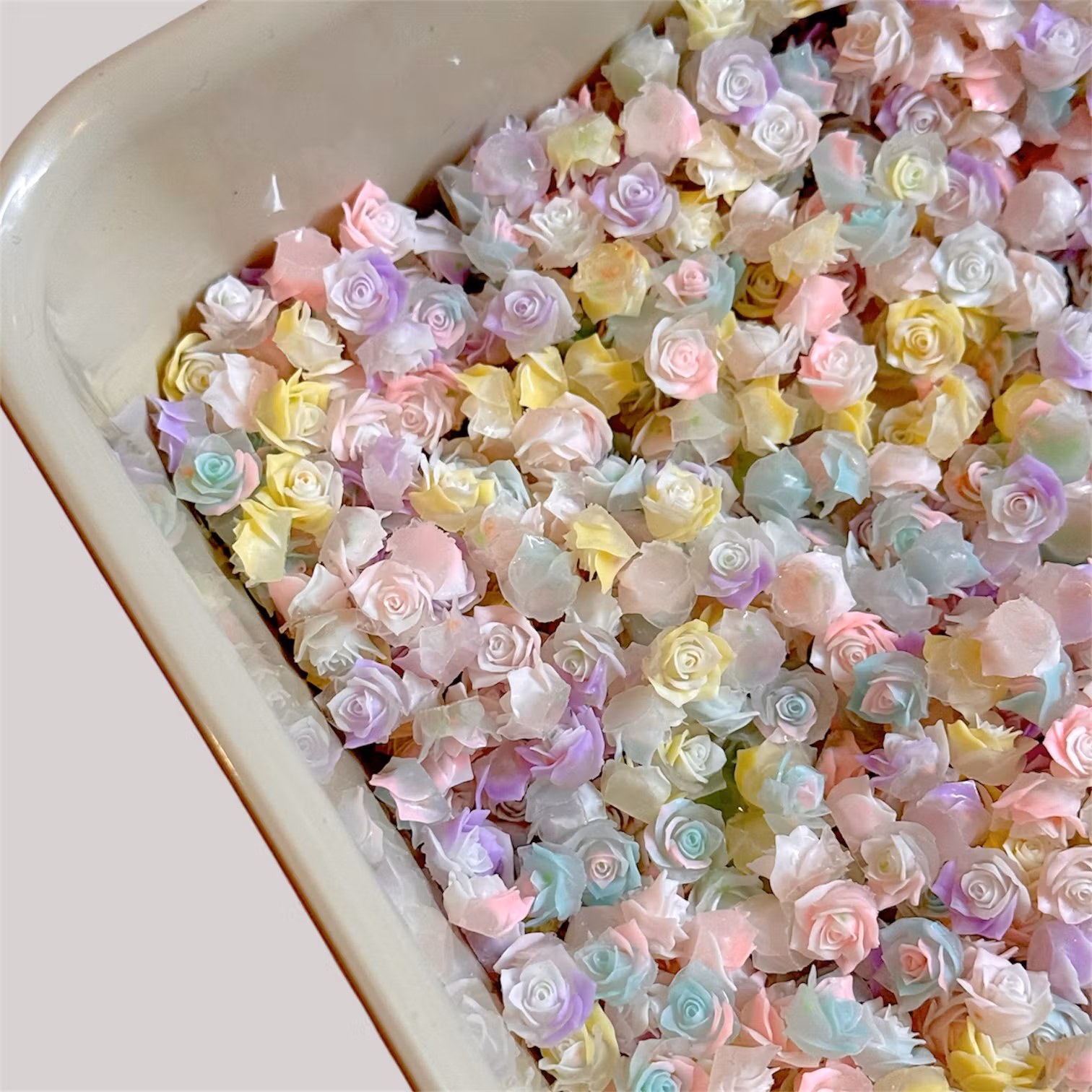 10mm Hårda blommor nailart pastellmix 50st