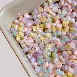 10mm Hårda blommor nailart pastellmix 50st