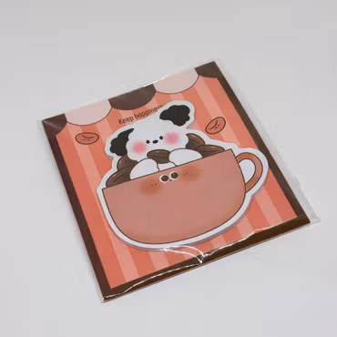 Sticky notes hund i kaffekopp 1st