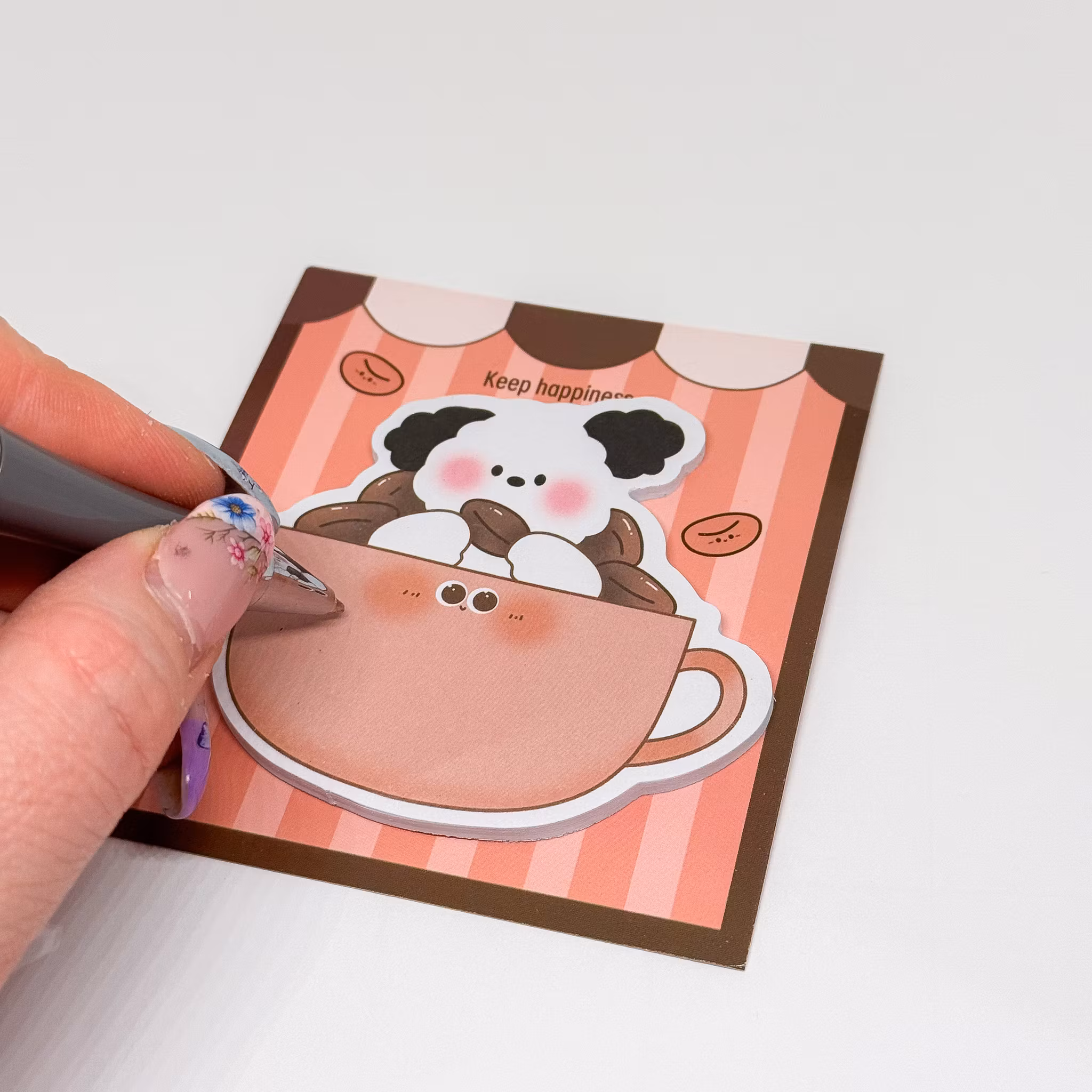 Sticky notes hund i kaffekopp 1st