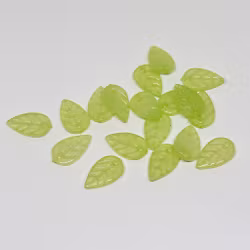 Akrylblad med hål 2cm Ljusgröna 35st