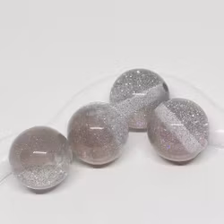 16mm Resinpärlor "Space" Grå 1st