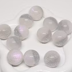 16mm Resinpärlor "Space" Vit 1st