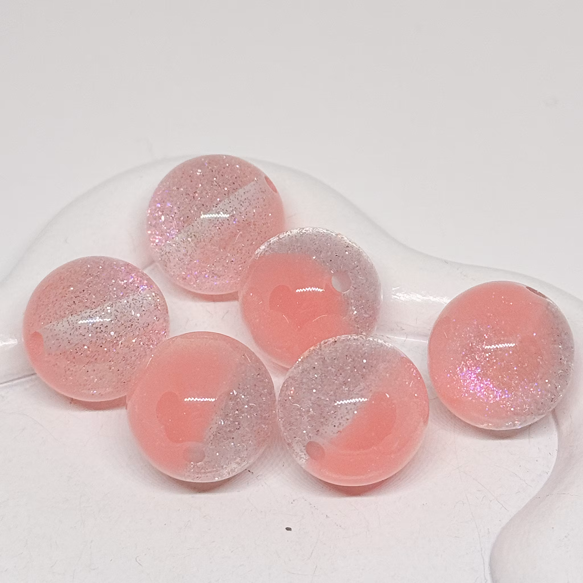 16mm Resinpärlor "Space" Rosa 1st