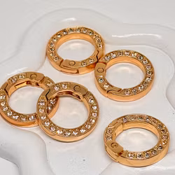 2,5cm Bling karbinlås Guld 1st
