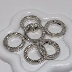 2,5cm Bling karbinlås Silver 1st