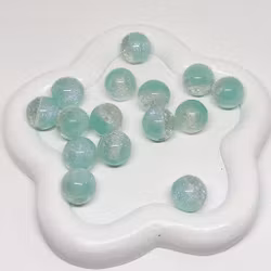 12mm Resinpärlor "Space"  Mintgrön 1st