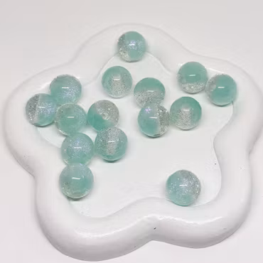 12mm Resinpärlor "Space"  Mintgrön 1st