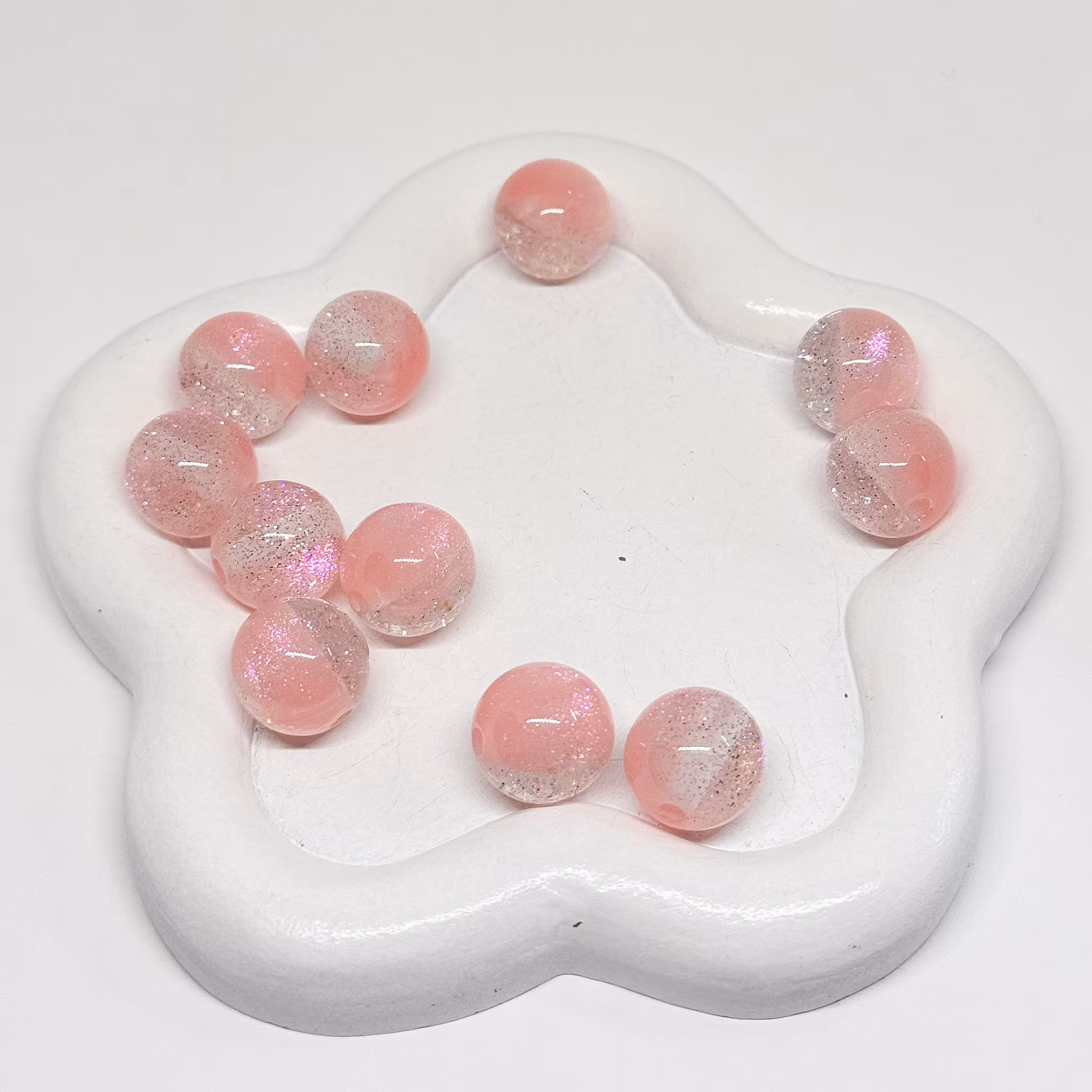 12mm Resinpärlor "Space"  Rosa 1st