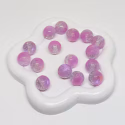 12mm Resinpärlor "Space" Lila 1st