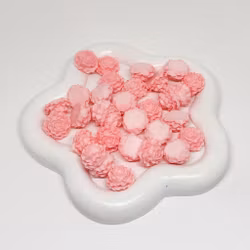 12mm Mjuka blommor Rosa 30st