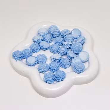 12mm Mjuka blommor Blå 30st