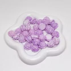 12mm Mjuka blommor Lila 30st