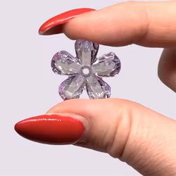 Akrylblommor m. hål 2x2cm Lila 10st