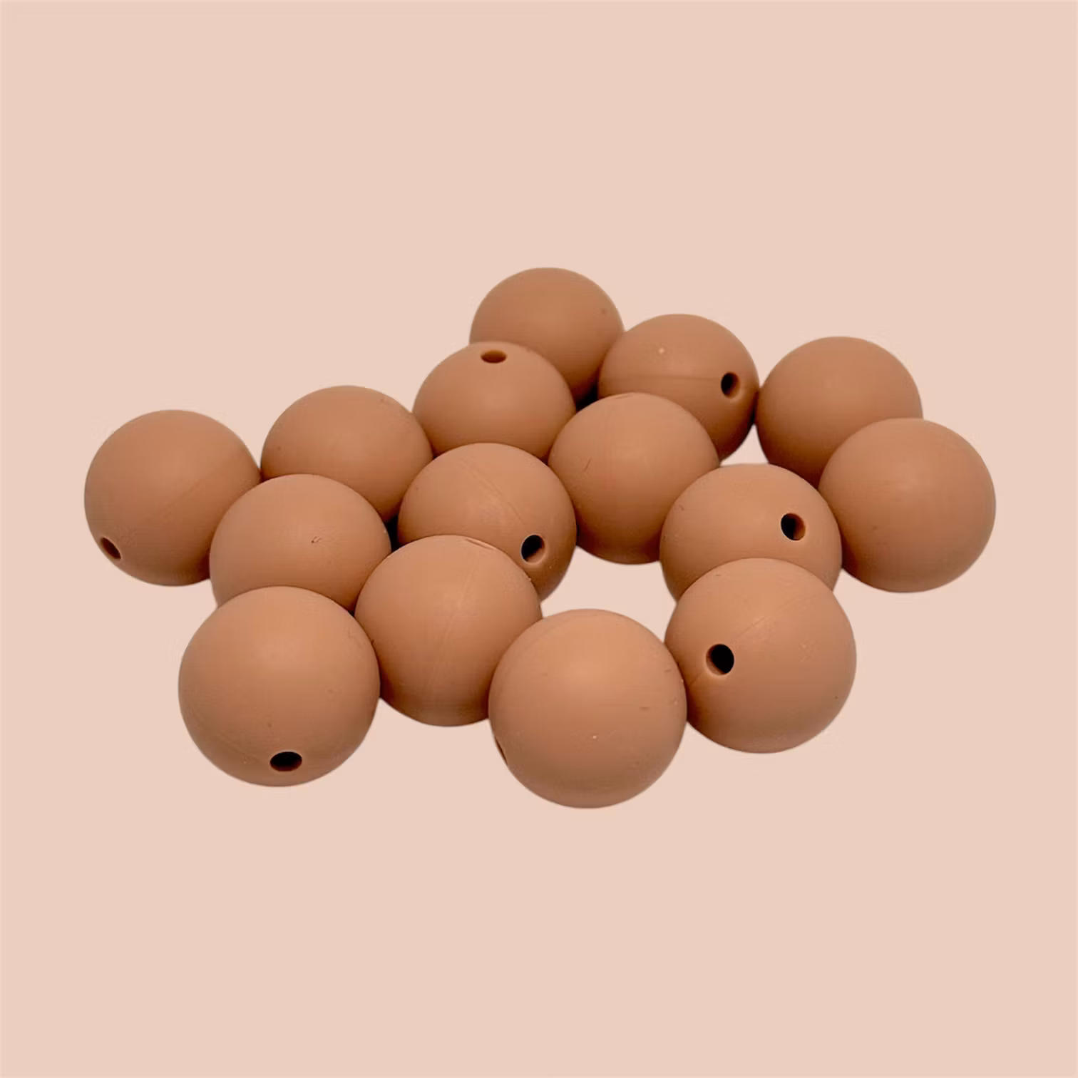 15mm silikonpärla Brun 1st