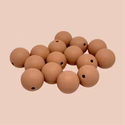 15mm silikonpärla Brun 1st