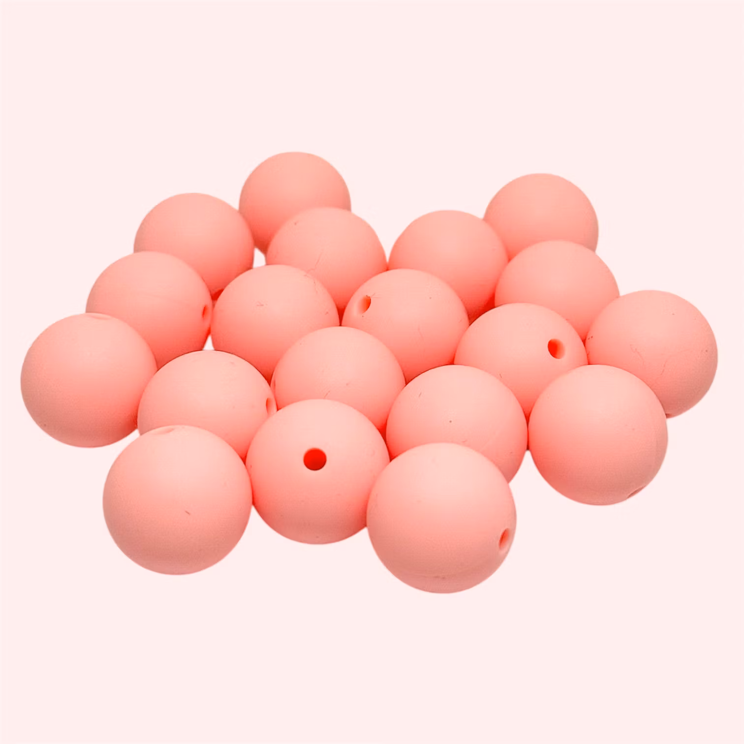 15mm silikonpärla Babyrosa 1st