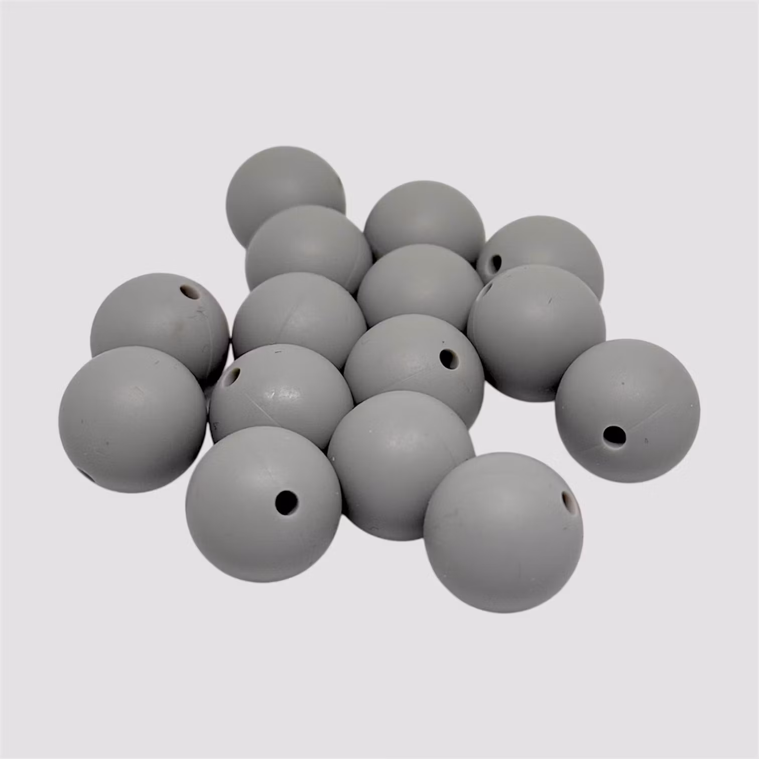15mm silikonpärla Grå 1st