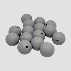 15mm silikonpärla Grå 1st