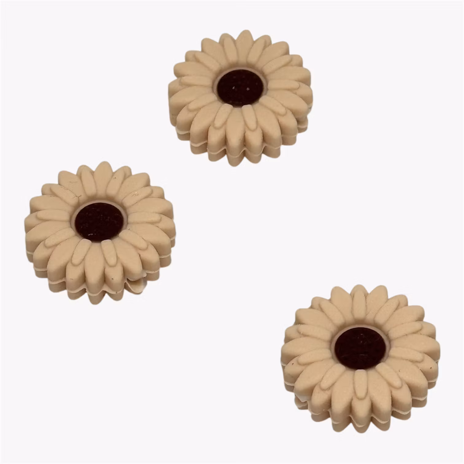 Silikonfokal Daisyblomma beige 1st