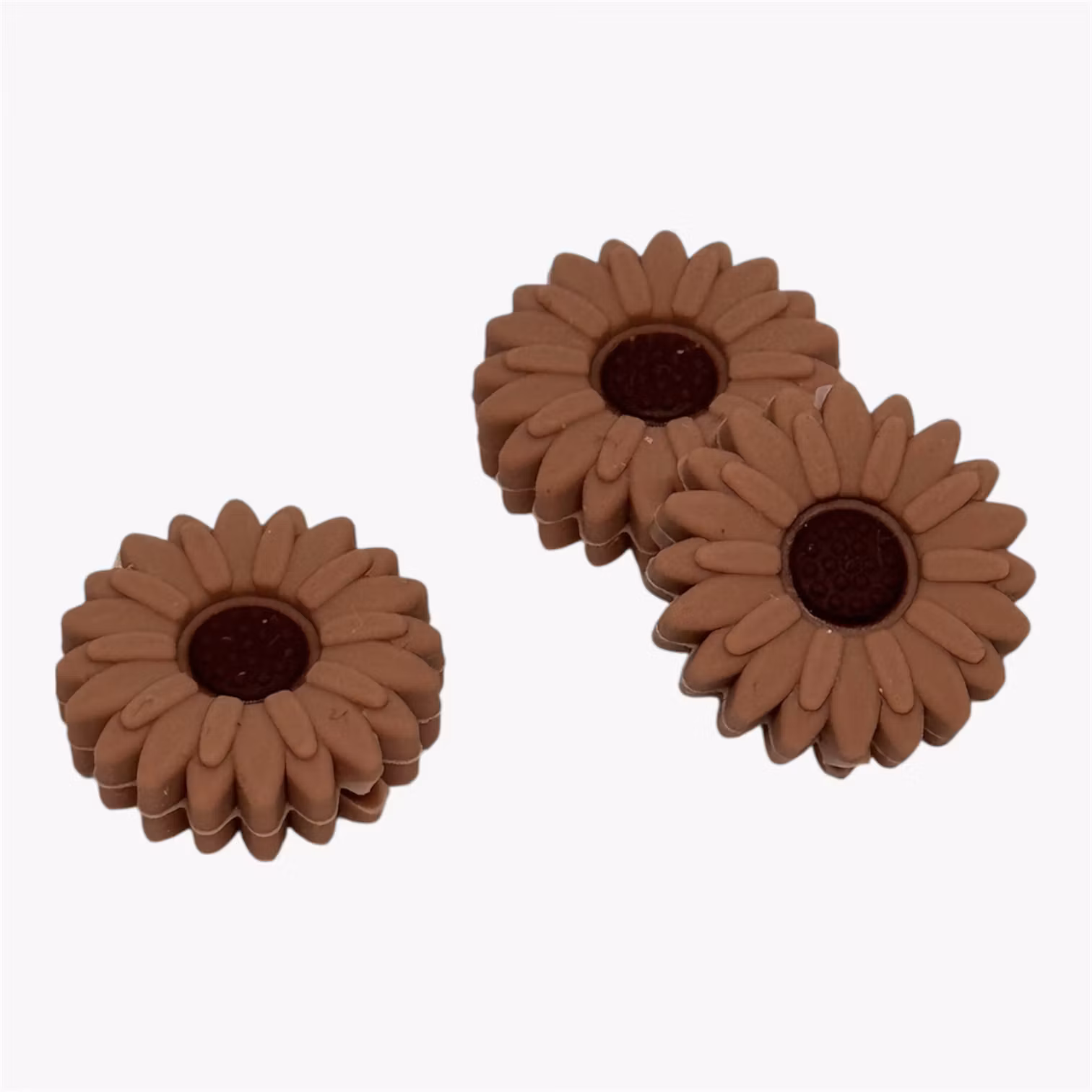 Silikonfokal Daisyblomma Brun 1st